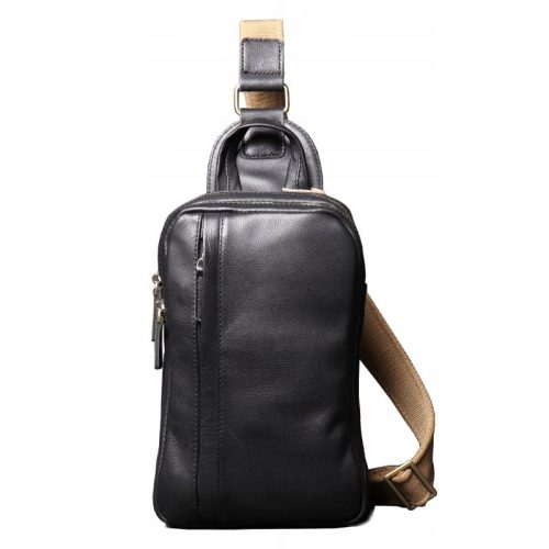  Men's Leather Shoulder Bag, Black