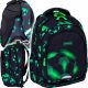  AstraBag School Backpack with Multiple Compartments, Black, Green Shades, Multicolored, 27 Years