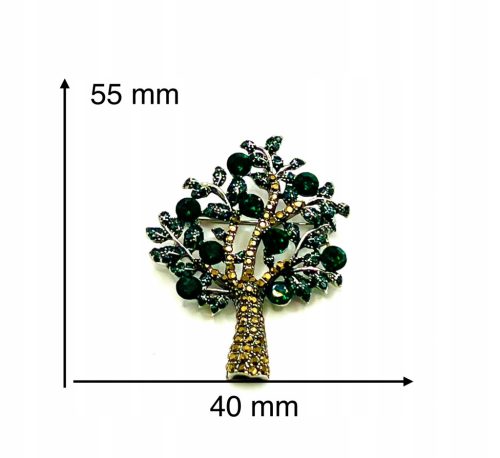  Large tree brooch, crystals are wonderful