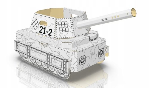  Fox-Toys 3D cardboard tank for coloring 37.5 x 70 x 41.5 cm