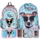  Multi-purpose school backpack St. Majewski white, pink tones, grey and silver tones, green tones, multicoloured 25 l