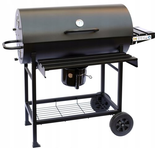  LANDMANN CHARCOAL GRILL TROLLEY WITH CAST IRON GRID COVER CAST IRON GRID
