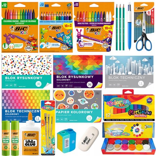  MEGA-SET SCHOOL BOOK FOR GRADE 1-3, BIC, XXL, 78 ELEMENTS