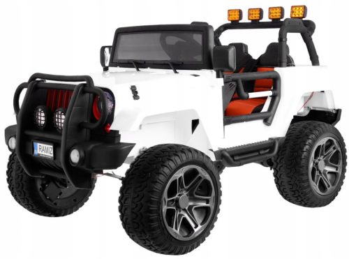  Monster Jeep 4x4 White Battery 2x12V/7Ah