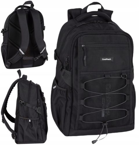  CoolPack school backpack with multiple compartments, black