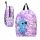  Lilo & Stitch Vadobag kindergarten backpack with multiple compartments for girls. Purple tones