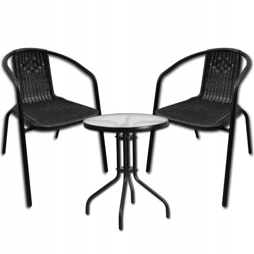  Saska Garden metal grey garden furniture set, 3 pieces.