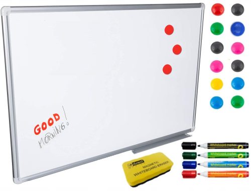 White magnetic dry erase board 90x60