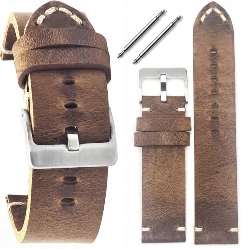  Tekla T-076.03 20mm Vintage Leather Watch Strap