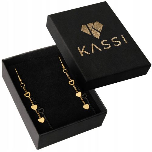  Gold Leaf earrings surgical steel gold plated steel - free box