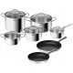  Tefal Intuition Daily Cook pot set, stainless steel, 12-piece