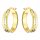  GOLD EARRINGS pr. 585 Two-color Diamond Circles Inside 14k