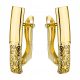  GOLD EARRINGS English pr. 585 SMOOTH with Openwork Decoration 14k