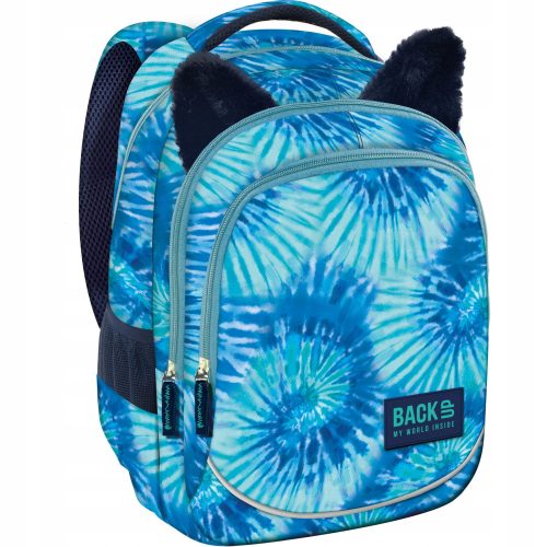  Backup School Backpack with Multiple Compartments, White, Blue Shades, 26 l