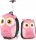  2 ensembles de valises pour enfants avec sac à dos, valise de voyage pour enfants, hibou