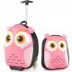  2 ensembles de valises pour enfants avec sac à dos, valise de voyage pour enfants, hibou