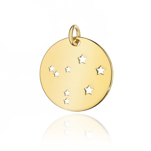  Gilded zodiac sign LIBRA CONSTELLATION silver