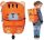  Trunki Multi-Compartment Kindergarten Backpack for Boys, Girls, White, Black, Orange Tones