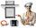  ACTIVA GAS GRILL QUATRO INOX 3+1 CAST IRON GRID
