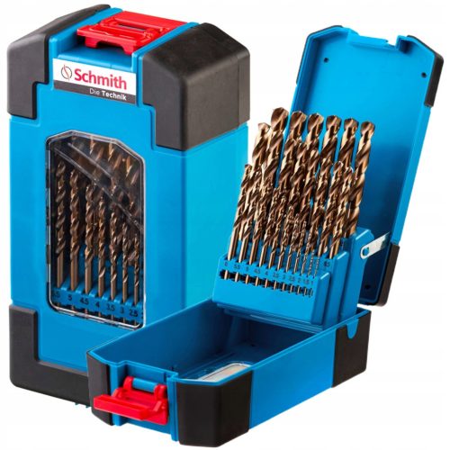  Schmith cobalt metal drill 1–13 mm, 25 pieces, 600 °C