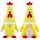  SET OF 2 GNOMES, GNOME CHICKENS, DWARVES GIFT FOR COLLECTOR