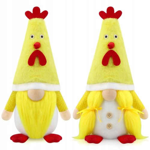  SET OF 2 GNOMES, GNOME CHICKENS, DWARVES GIFT FOR COLLECTOR