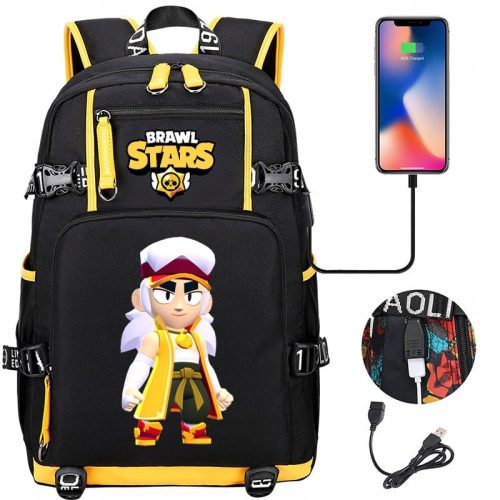  Furious Fang Brawl Stars Backpack with USB Charging