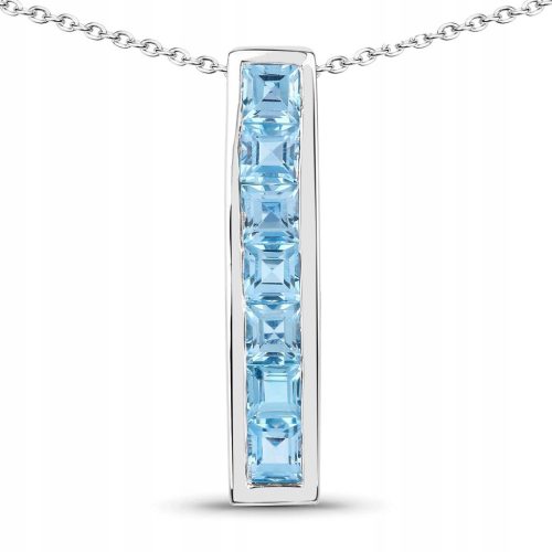  SILVER PENDANT NATURAL TOPAZ BLUE