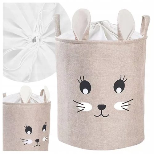  LINEN LAUNDRY BASKET FOR TOYS, LARGE CLOSED ORGANIZER CONTAINER PREMIUM XL