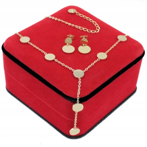  GOLD PLATED SURGICAL STEEL JEWELRY SET LOZZLES