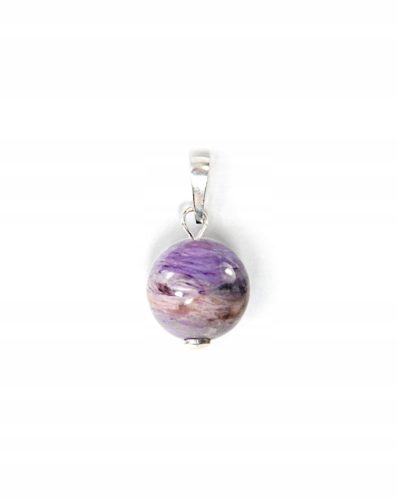  Natural pendant CHARROITE with charoite ball silver