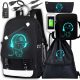 Multi-compartment Reflective School Backpack with Fluorescent Features and USB Port - 7-in-1 Set
