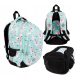 Reflective and Glow-in-the-Dark Multi-Pocket School Backpack Set with USB and Lock