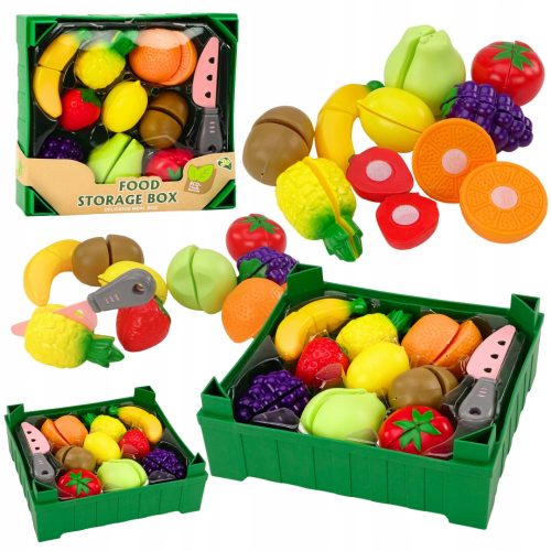  Set of Fruits for Cutting in a GREEN BOX Velcro Fruits