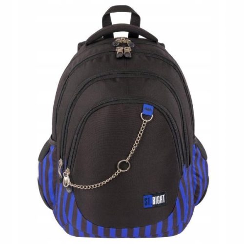  ST.RIGHT Multi-compartment school backpack, black, shades of blue, multicolored, 23 years