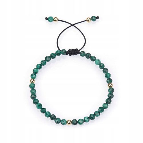  Women's String Bracelet Natural Stone Malachite 4mm