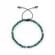  Women's String Bracelet Natural Stone Malachite 4mm