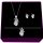  ANATOMICAL HEART 3D Ankier jewelry set silver 925