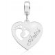  Heart Feet Charms Silver 925 for Mom YOUR ENGRAVING Gift Pendant