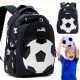 Multi-Compartment Black School Backpack for Grades 1-3, Water-Resistant and Durable
