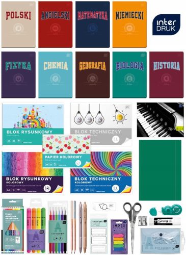  School equipment + notebooks, grades 4-8 Interprint