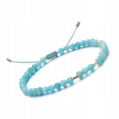  Women's String Bracelet Natural Stone Amazonite 4mm