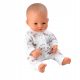  Footless sleepsuit twigs on white for Minikane 28 cm dolls and Miniland 3