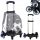 Universal Rubber-Wheel Rolling Backpack Frame for School and Travel
