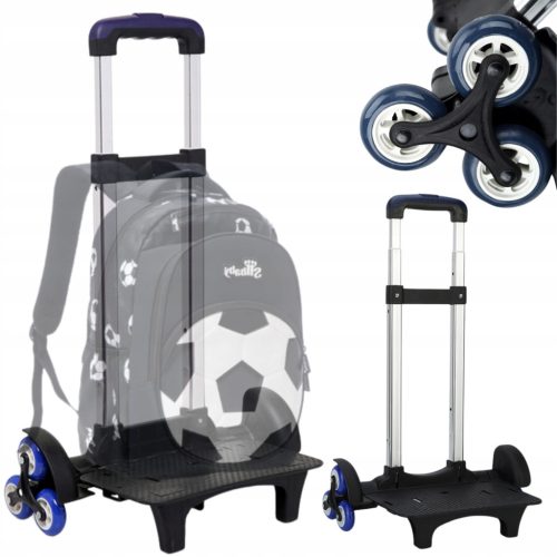 Universal Rubber-Wheel Rolling Backpack Frame for School and Travel