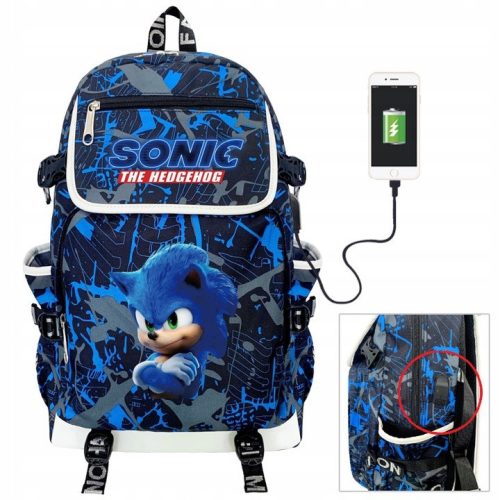  School backpack with multiple compartments Sonic the Hedgehog dadi Multicolored 45 l