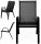  4 pieces. GARDEN CHAIR BALCONY CHAIR FOR TERRACE GARDEN STRONG BLACK SET