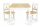  Table with chairs Leomark 102/246260, white