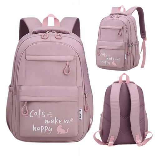 Durable Multi-Compartment School Backpack for Girls, Grades 4-6