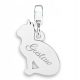  Cat Charm Silver 925 YOUR ENGRAVING Pendant Bead Gift pr. 925